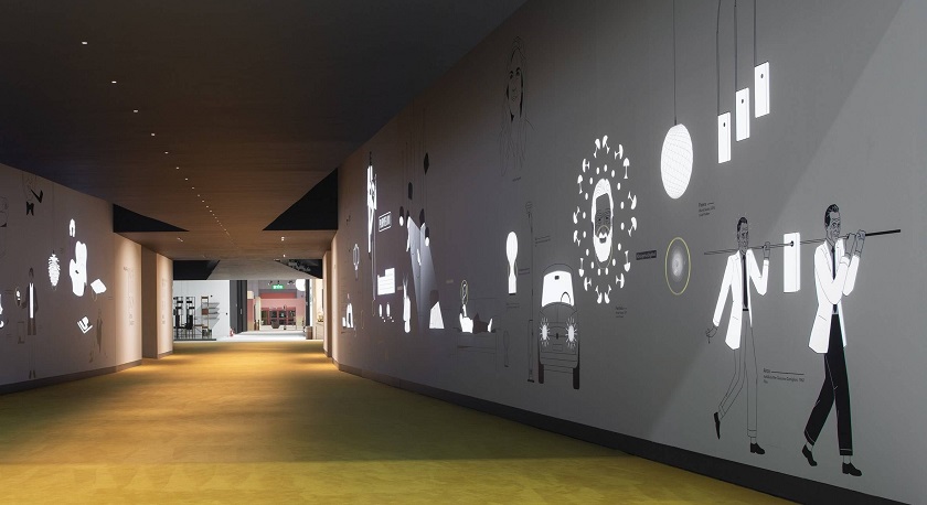 墻面互動投影 多媒體展廳中的墻面互動投影展示