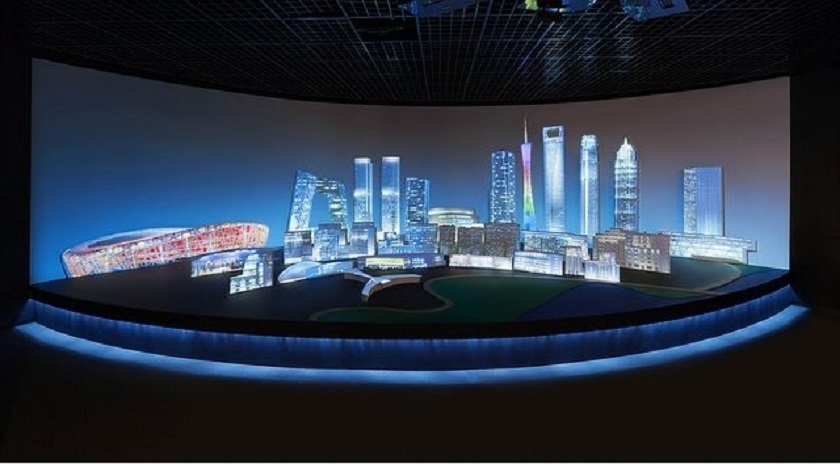 弧幕投影與多媒體技術(shù)結(jié)合的展示效果