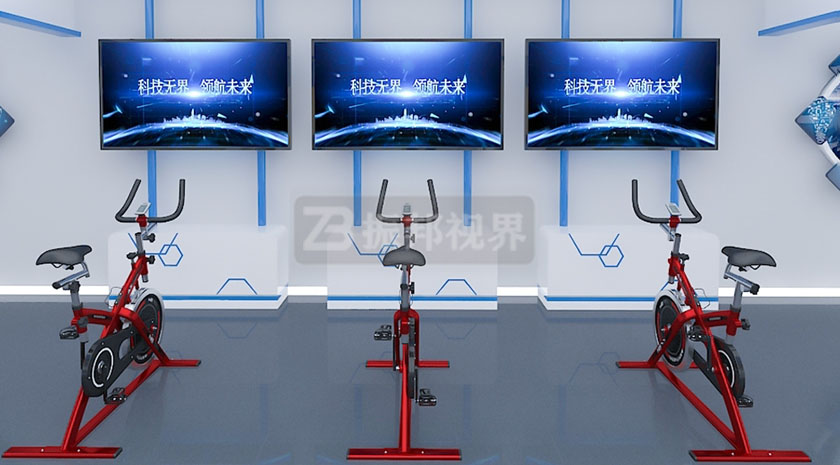 AR互動(dòng)單車(chē) 科技展廳中的AR互動(dòng)單車(chē)