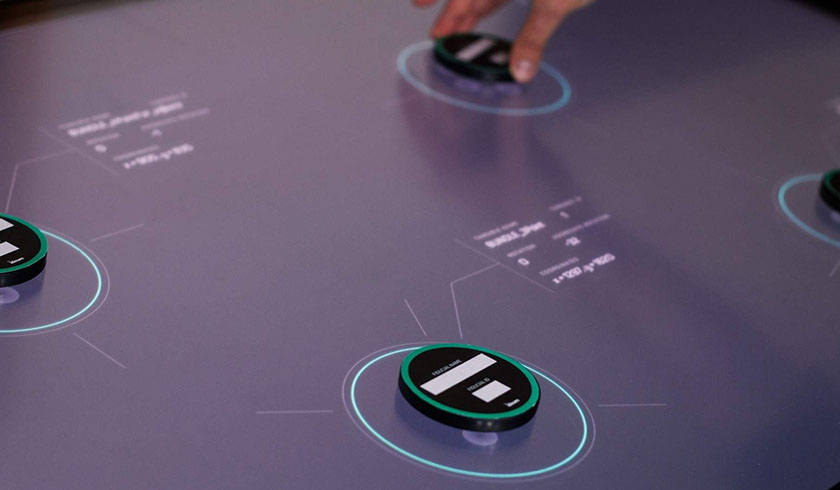 桌面互動投影物體識別展示