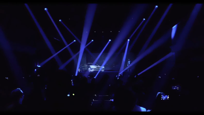 汽車發(fā)布會(huì)中的舞臺(tái)幻影成像