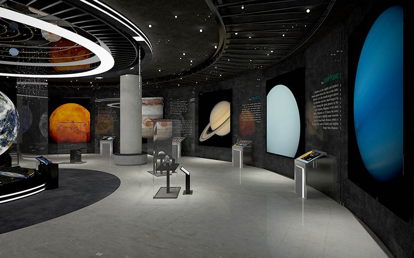 天文科普館中的多媒體互動裝置