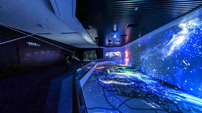 沙盤模型與弧幕投影結(jié)合 沙盤模型與弧幕投影結(jié)合