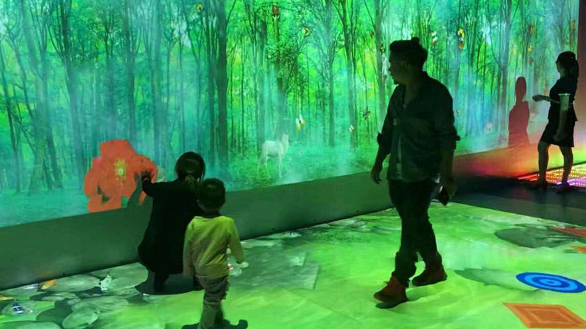 墻面互動(dòng)投影效果圖