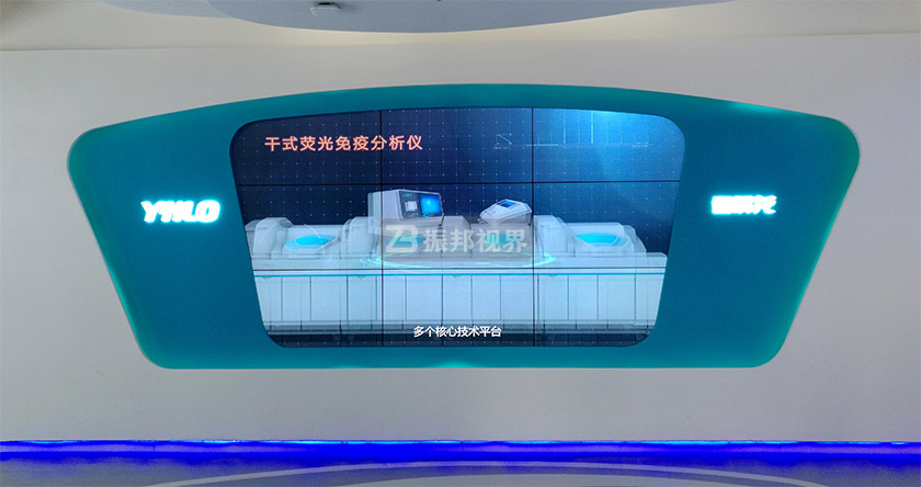 企業(yè)多媒體展廳3*3拼接屏 企業(yè)多媒體展廳3*3拼接屏