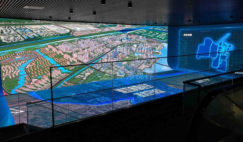 規(guī)劃館中的三維電子沙盤 規(guī)劃館中的三維電子沙盤