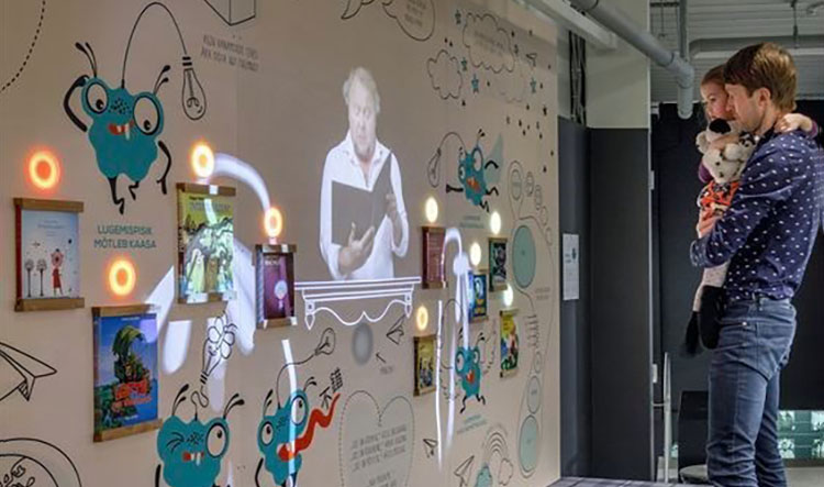 科普主題展廳墻面投影