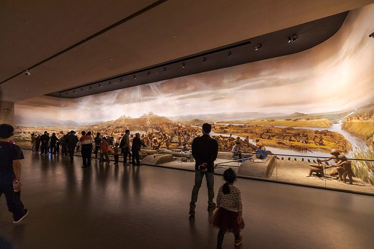 博物館半景畫(huà)投影