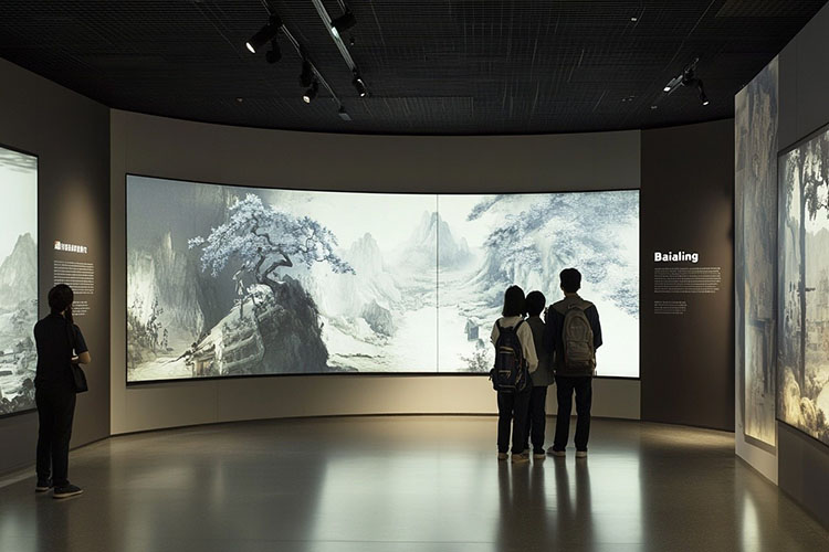 數(shù)字博物館弧幕投影