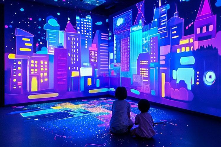 創(chuàng)意折幕投影互動(dòng)墻